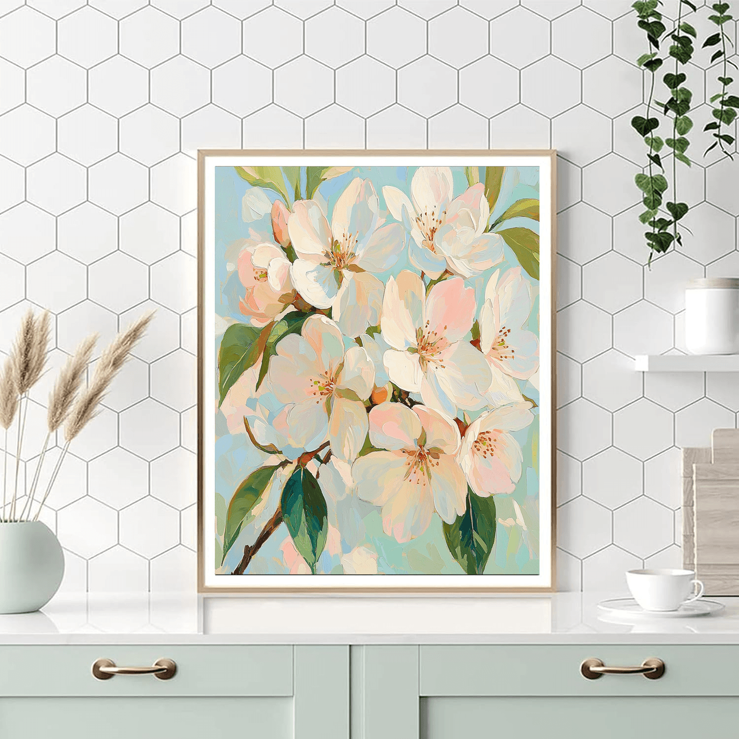 Monet Inspired Blossoming Spring  DIY Paint By Numbers