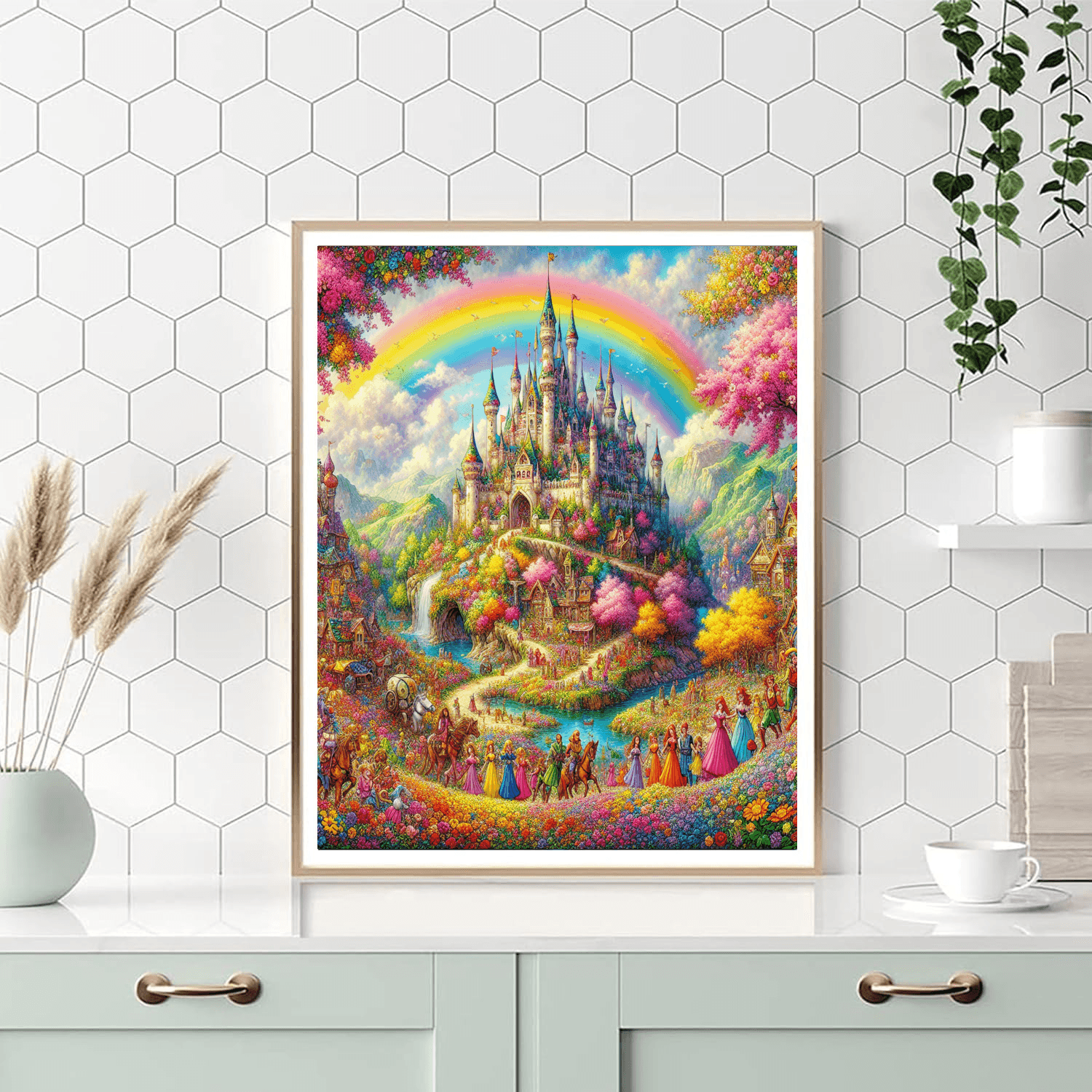 Dreamy Fairytale Landscape Number Painting