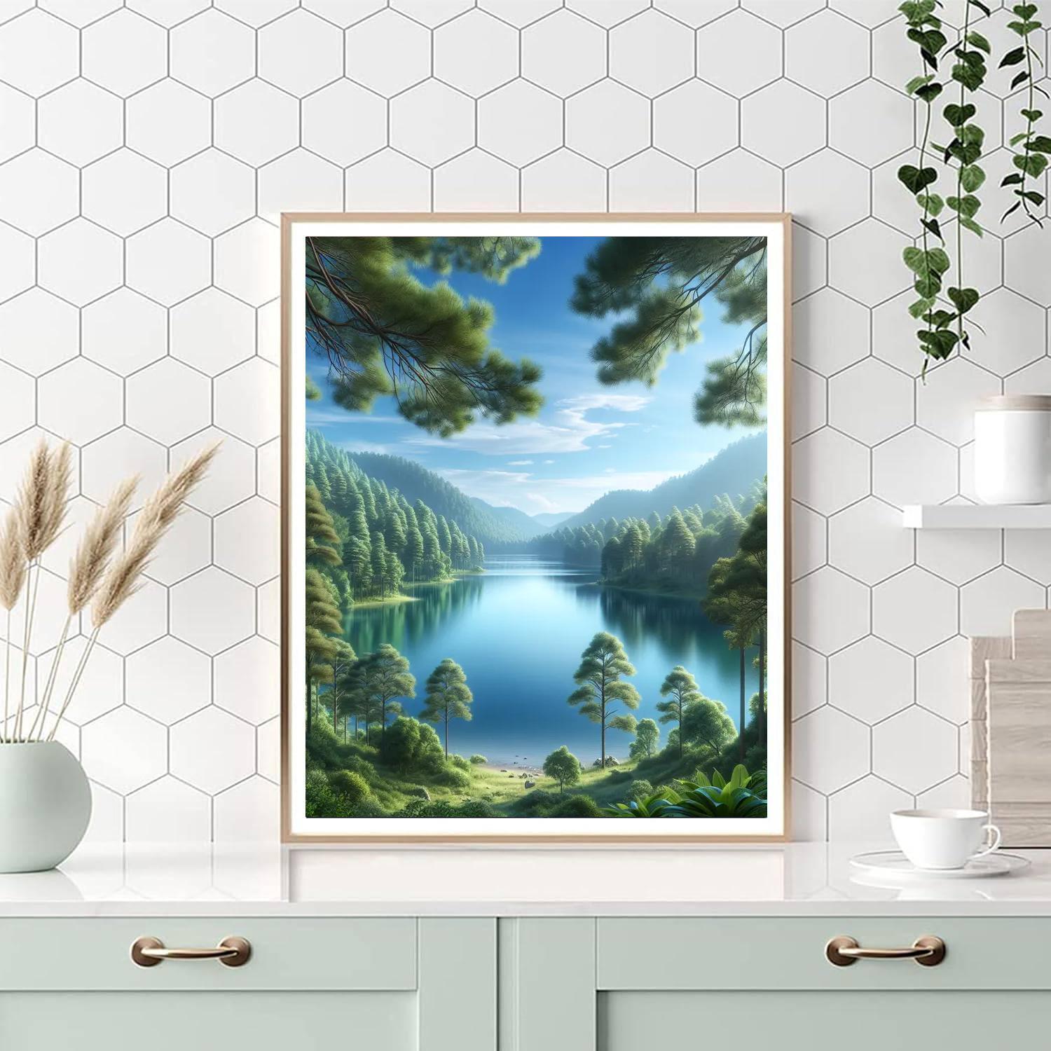 Idyllic Lakeside Retreat Paint By Color