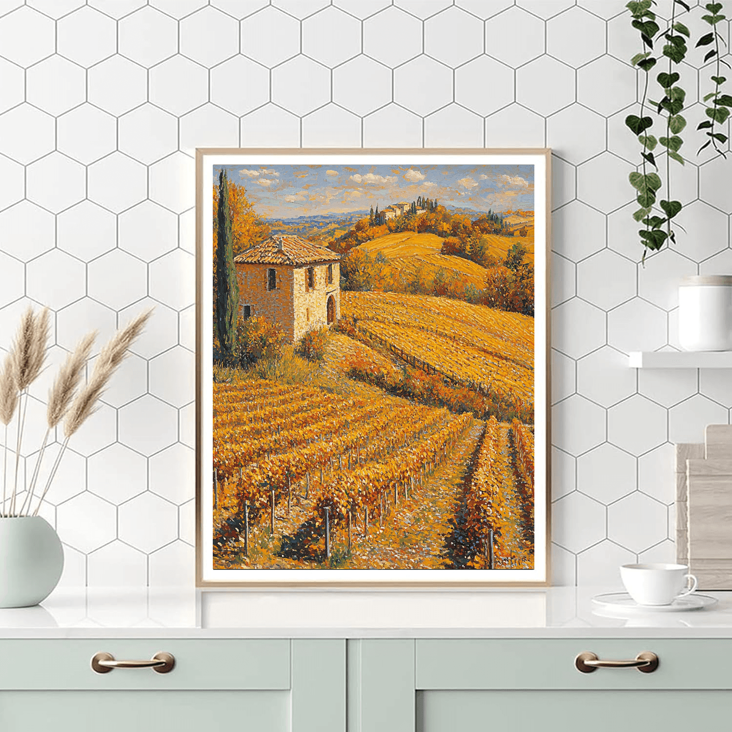 Camille Pissarro Inspired Harvest Radiance  DIY Paint By Numbers
