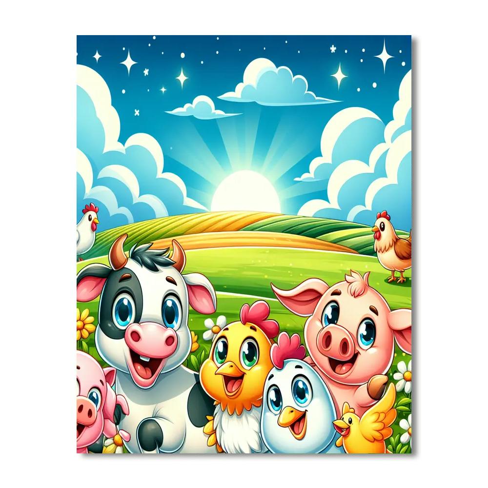 Animal Farm Adventures Paint By Numbers Art