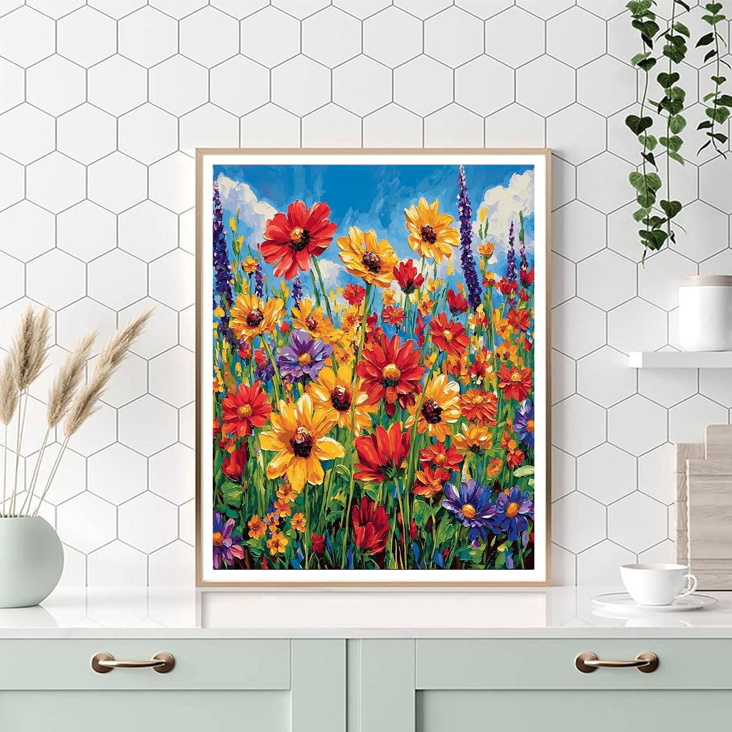 Georgia O'Keeffe Inspired Summer Meadow In Bloom  Paint By Numbers Kits