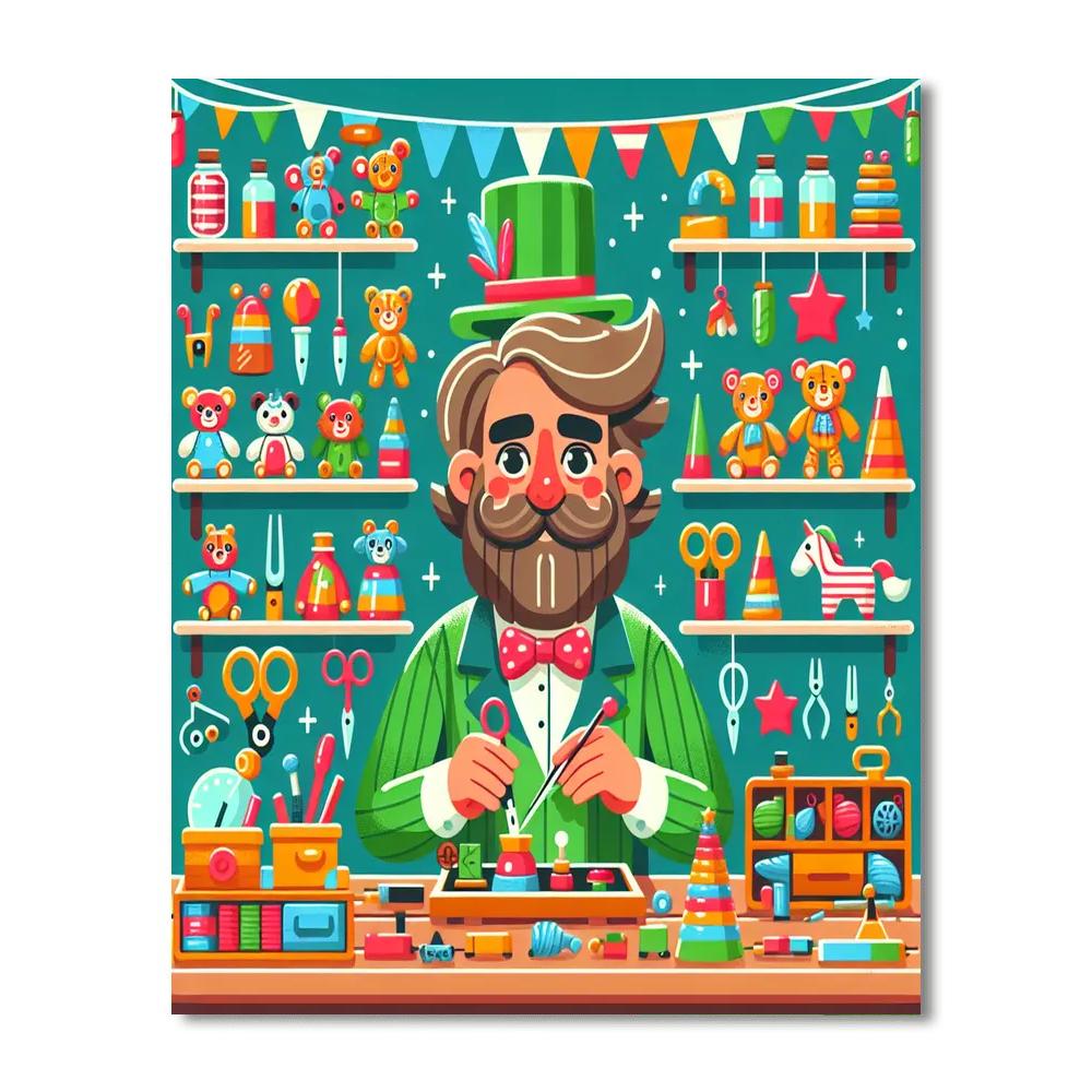 The Toymaker's Workshop Number Painting