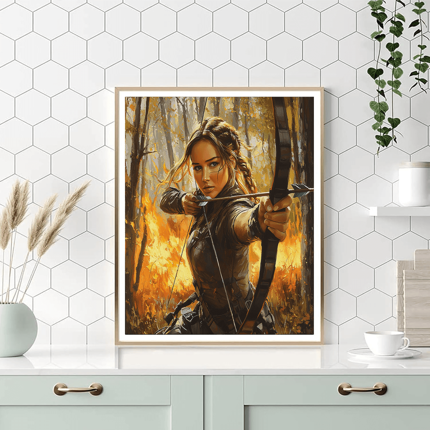 Jennifer Lawrence: Captivating Flames Of Revolution Painting By Numbers Kit