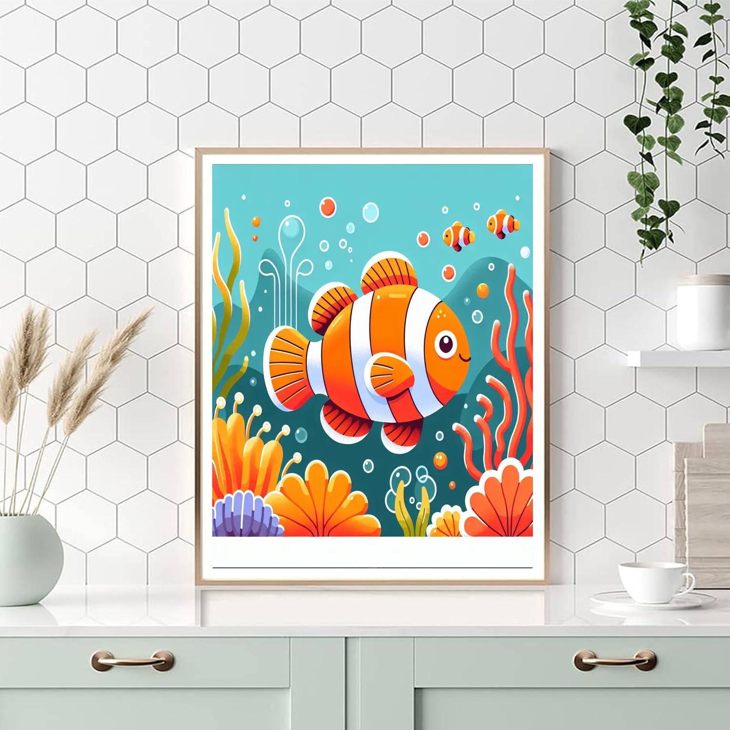 Happy Clownfish Numbered Painting Kits