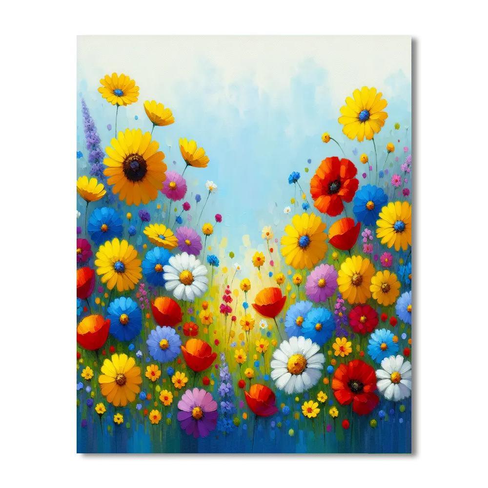 Charming Wildflowers DIY Paint By Numbers