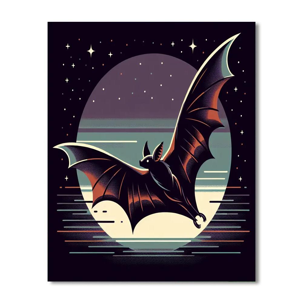 Brisk Bat Paint By Numbers Art