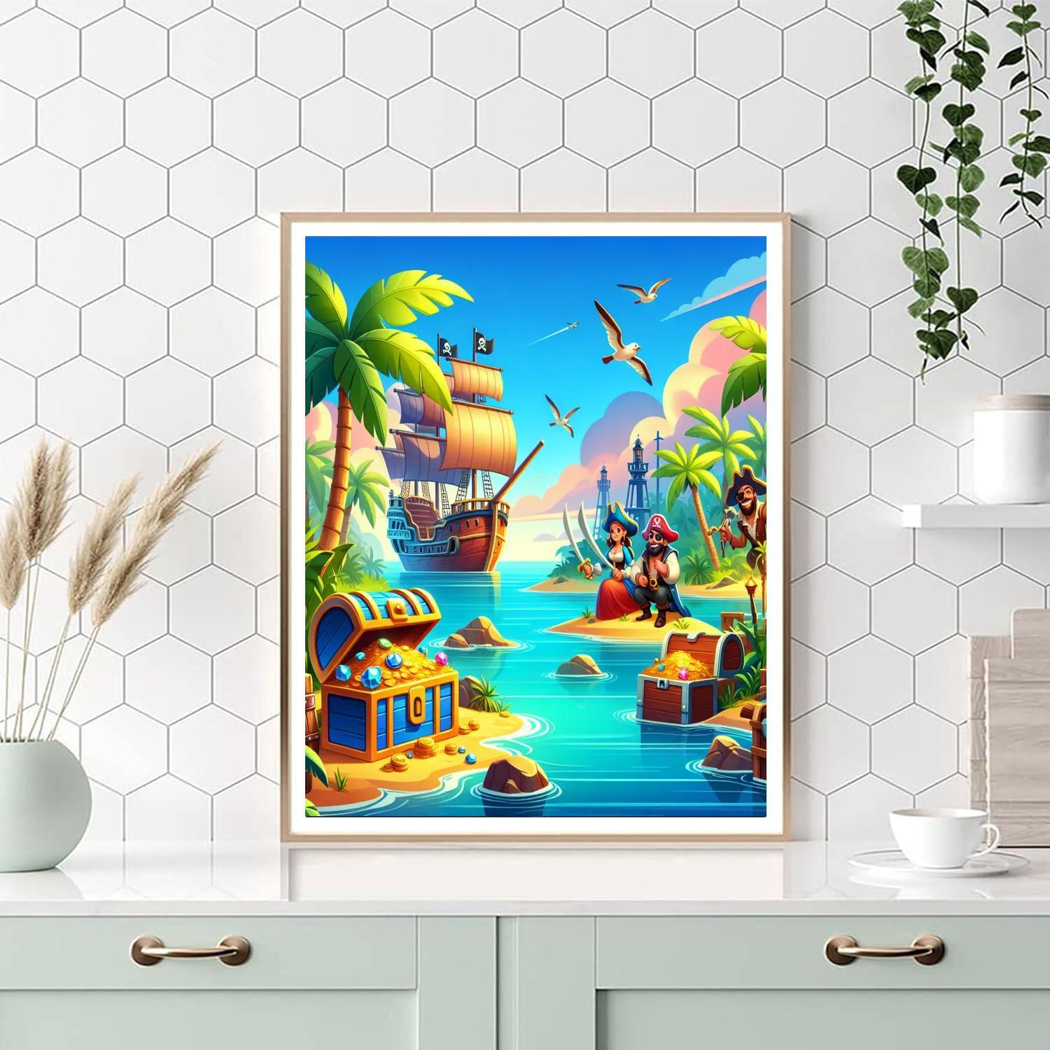 Pirate Lagoon Hideout Paint By Numbers