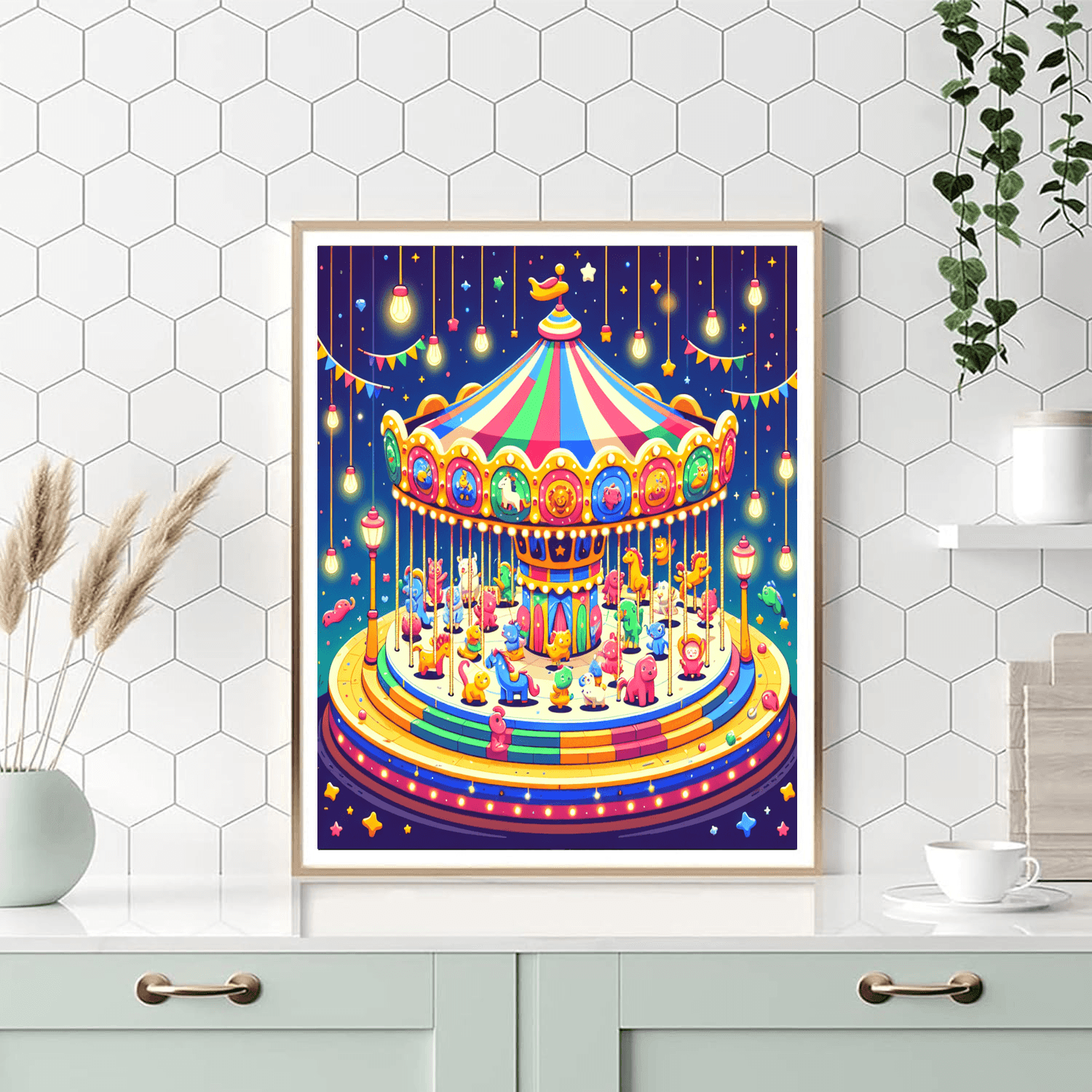 Magical Circus Carousel Paint By Numbers Kits
