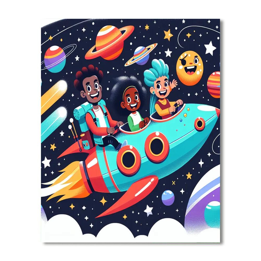 Space Pirates' Quest Numbered Painting Kits