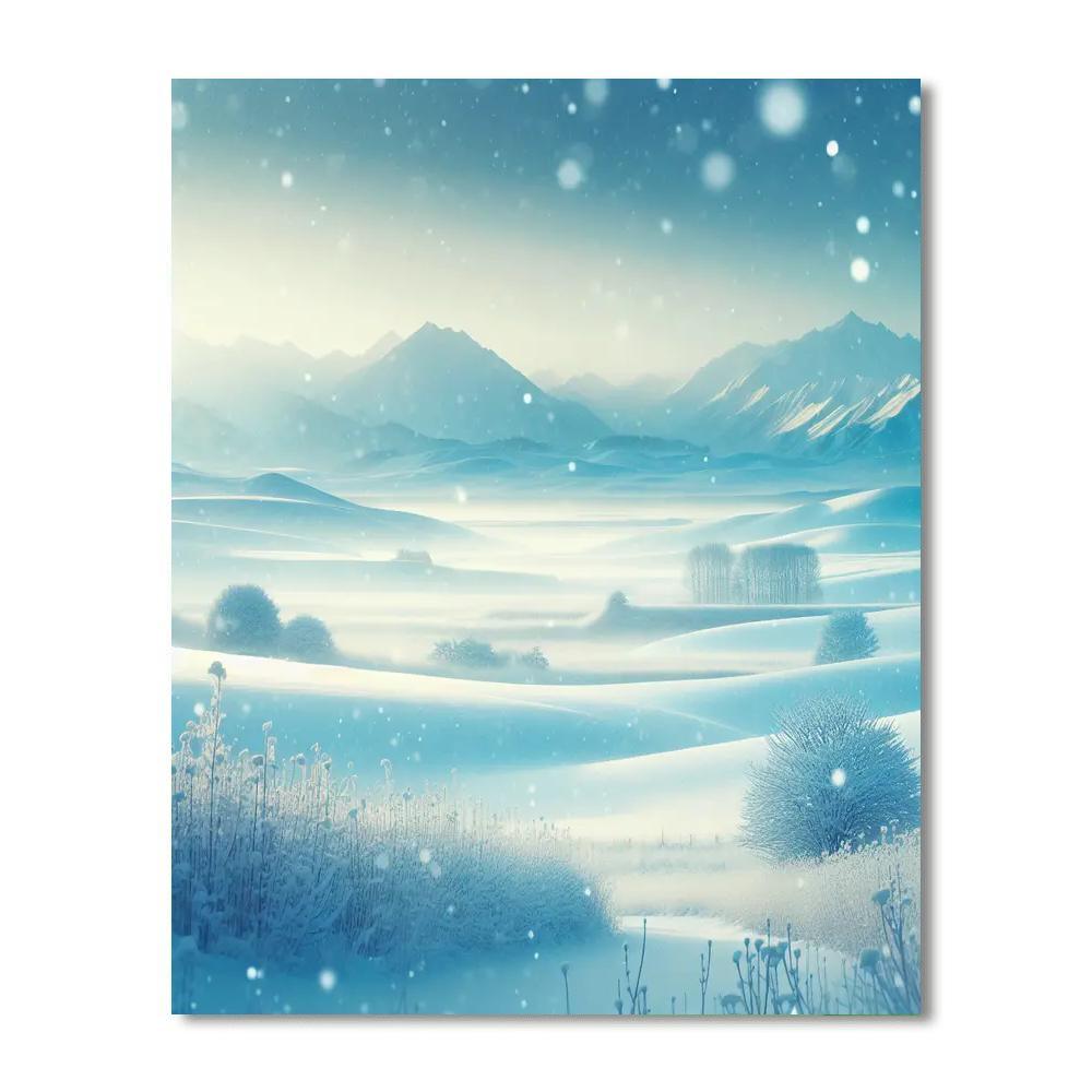 Winter's Tranquil Glow Paint By Color