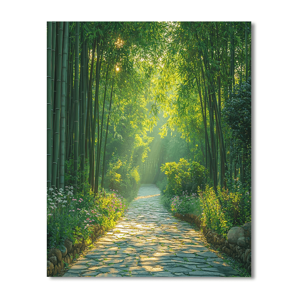 Bamboo Forest Path Paint By Numbers Kits