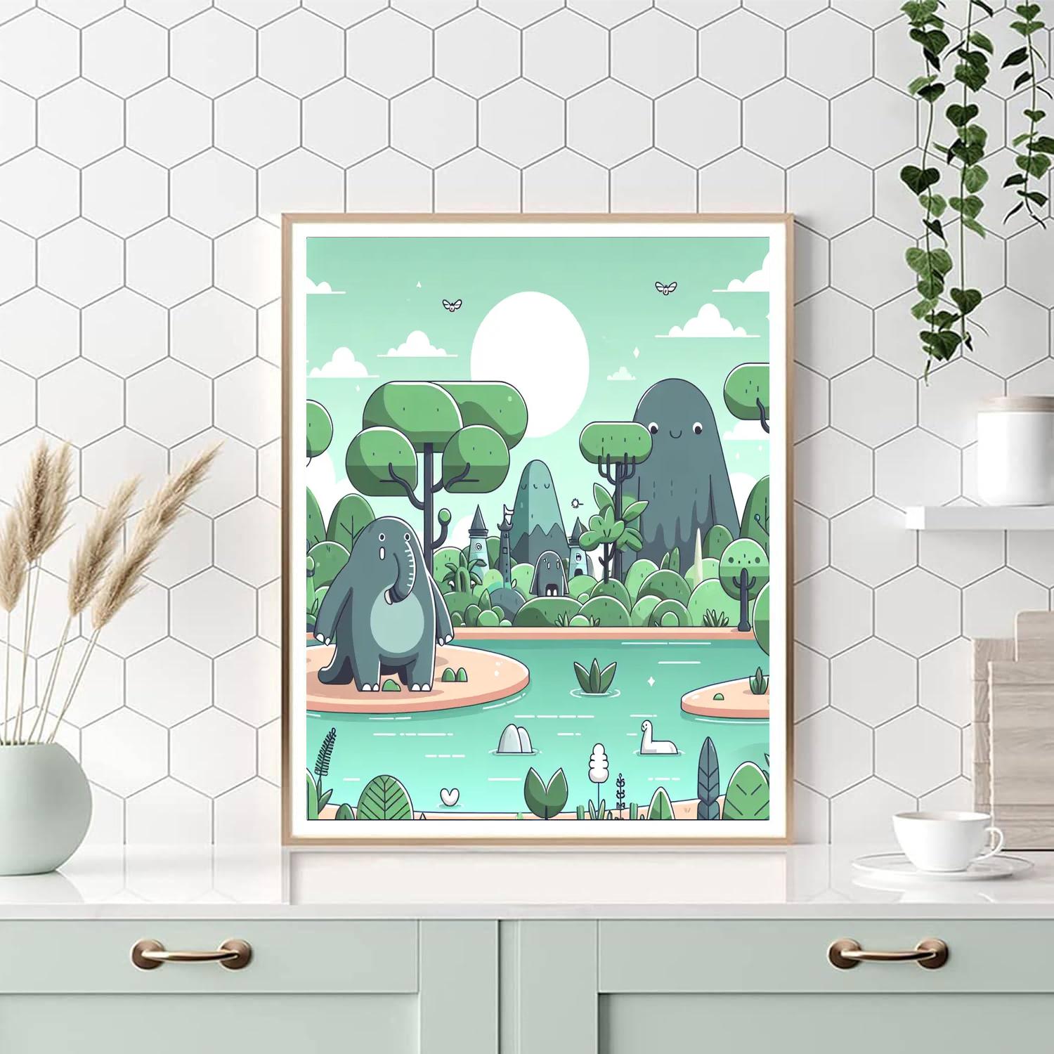 Gentle Giant's Oasis Paint By Numbers Art