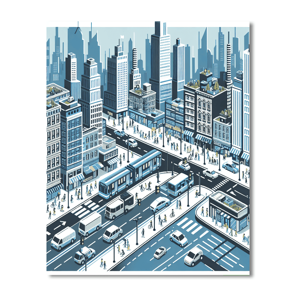 Busy City Adventure Number Painting