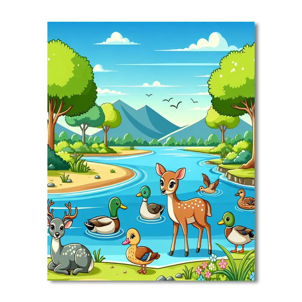 Radiant River Retreat Numbered Painting Kits