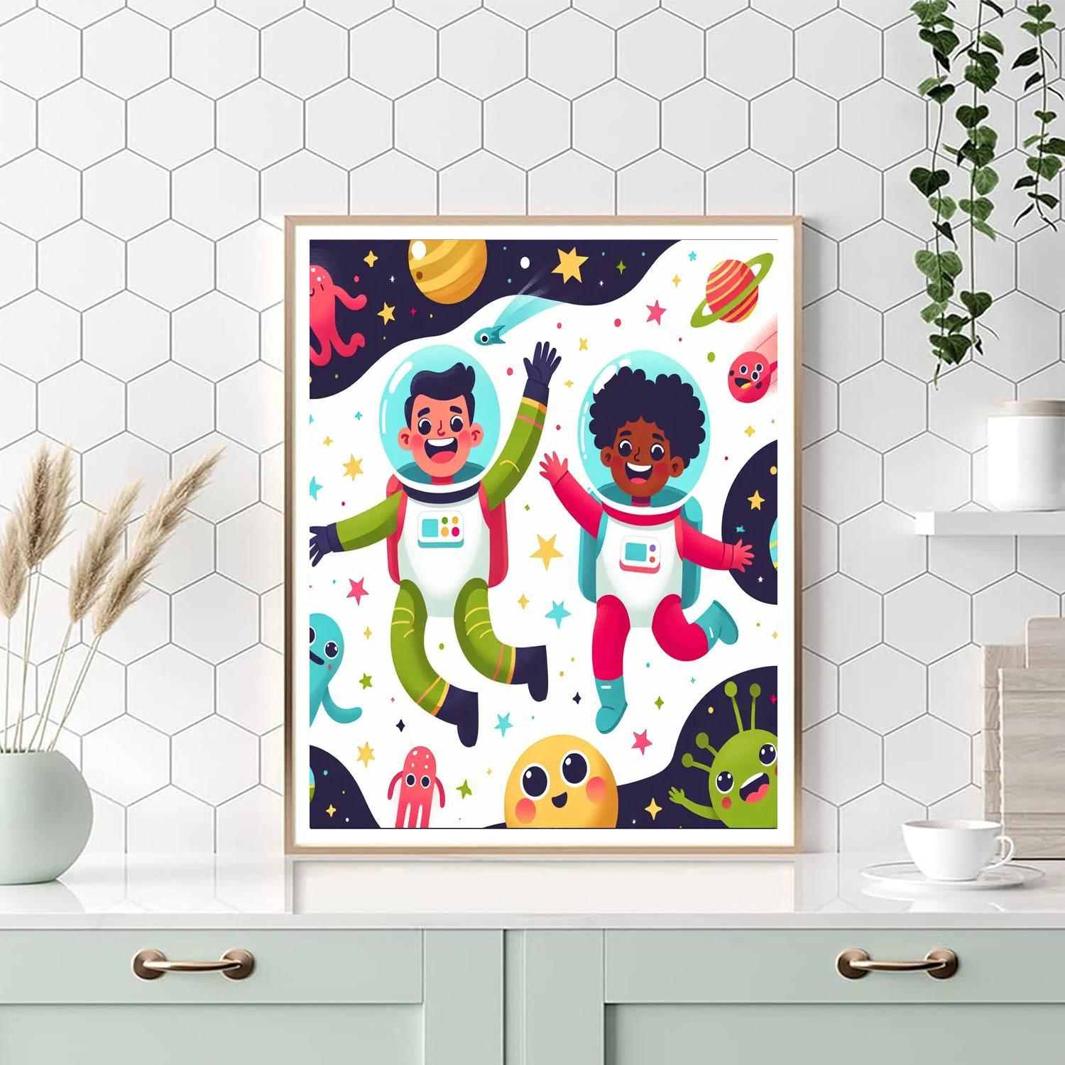 Funky Space Travel Paint By Number