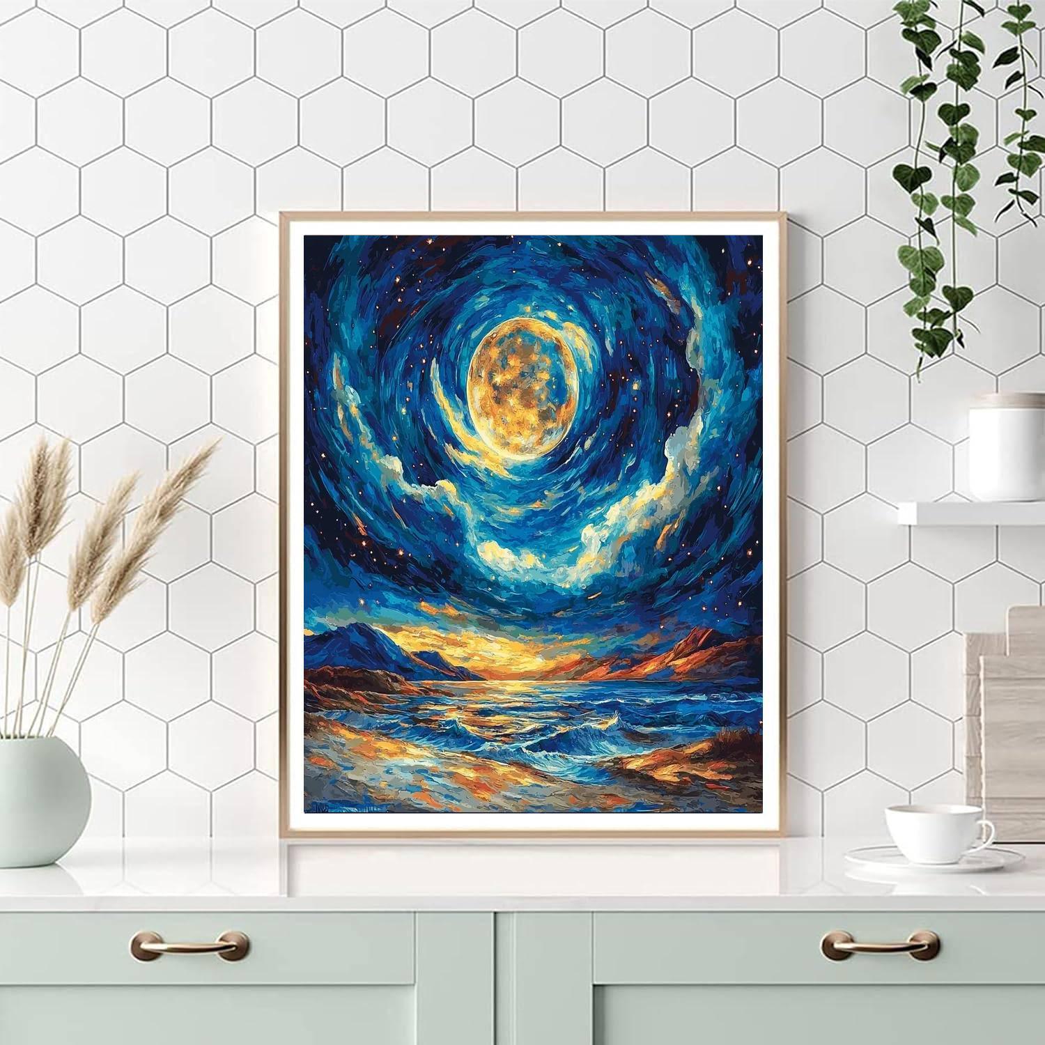 Vincent Van Gogh Inspired Van Gogh's Lunar Fantasy  Numbered Painting Kits