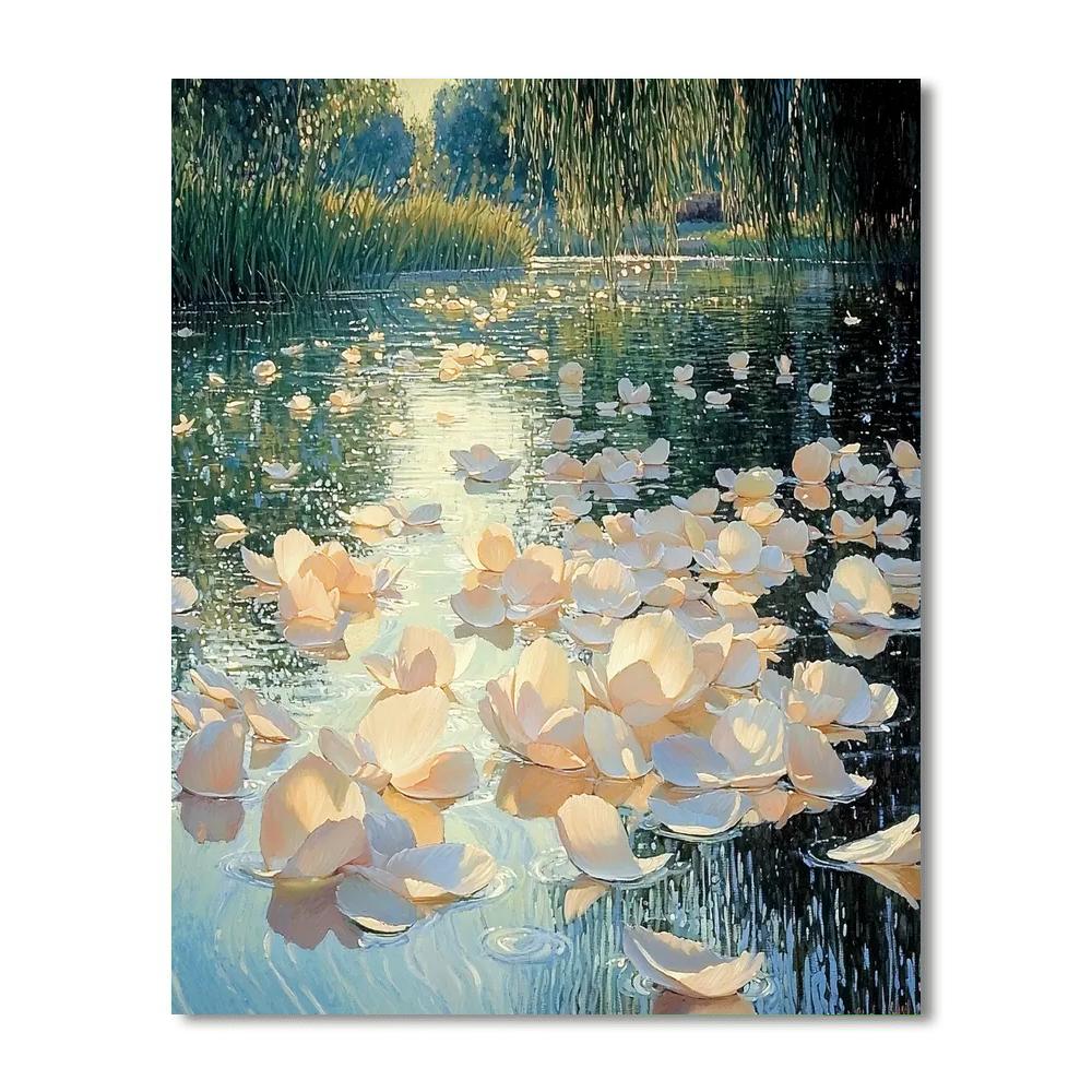 Edgar Degas Inspired Floating Petals  Painting Number Kit