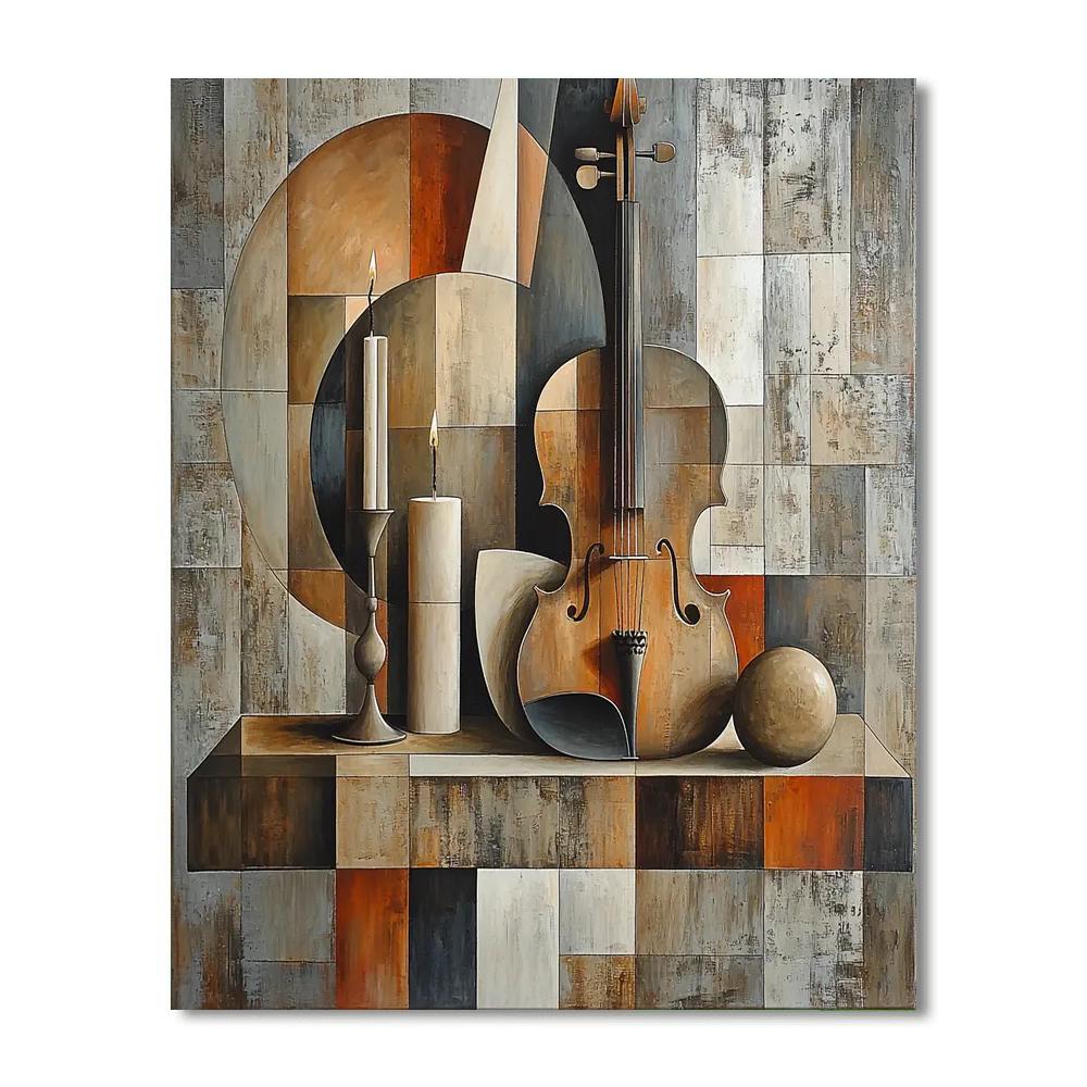 Picasso Inspired Cubist Still Life  Paint By Numbers