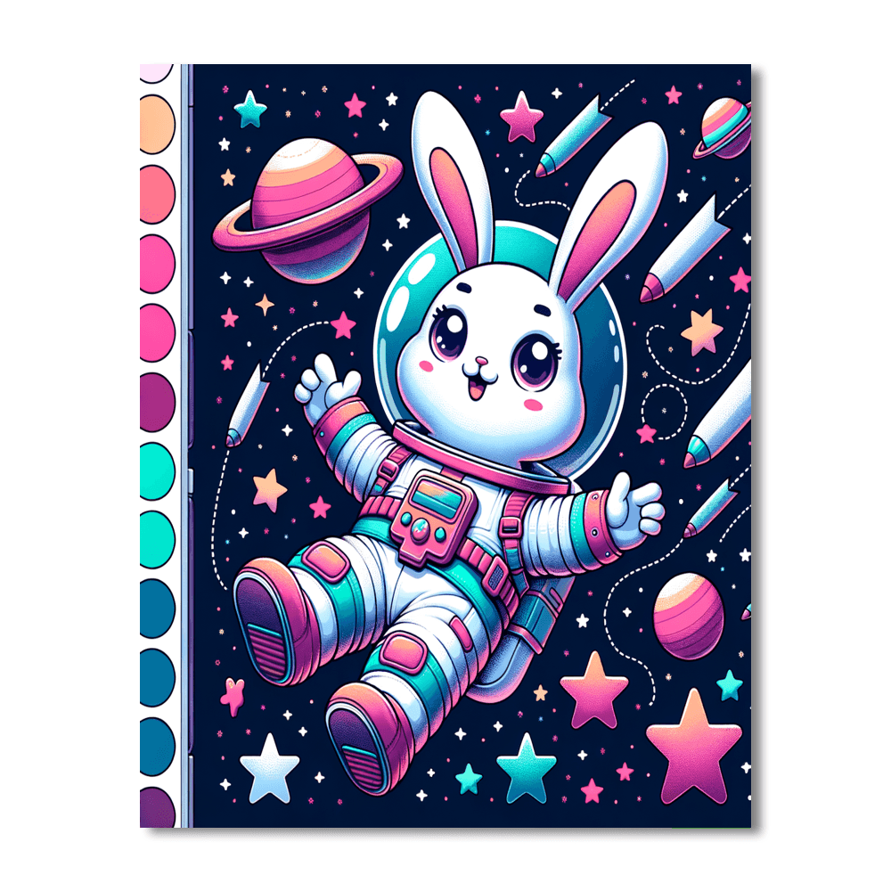 Exploring Astronaut Bunny Painting By Numbers Kit