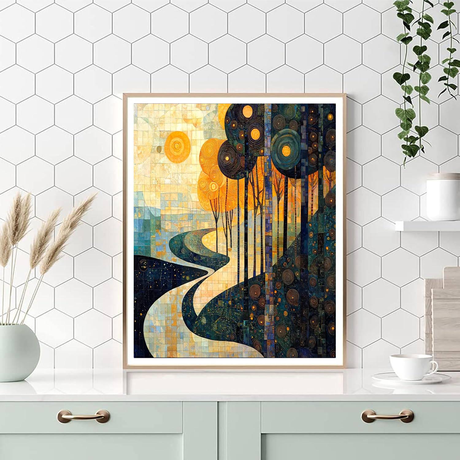 Gustav Klimt Inspired Sacred Spiral  Paint By Numbers Art