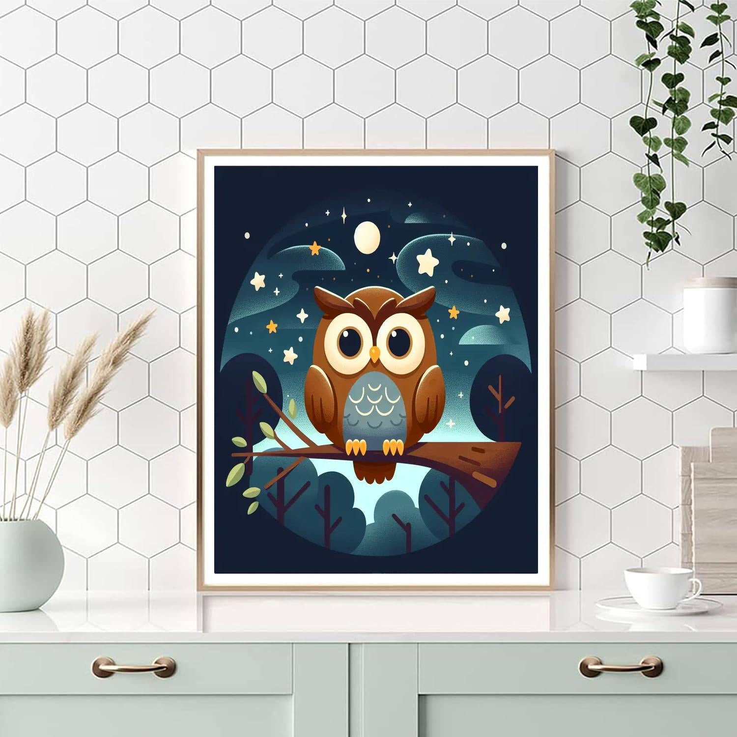 Starry Owl Paint By Number