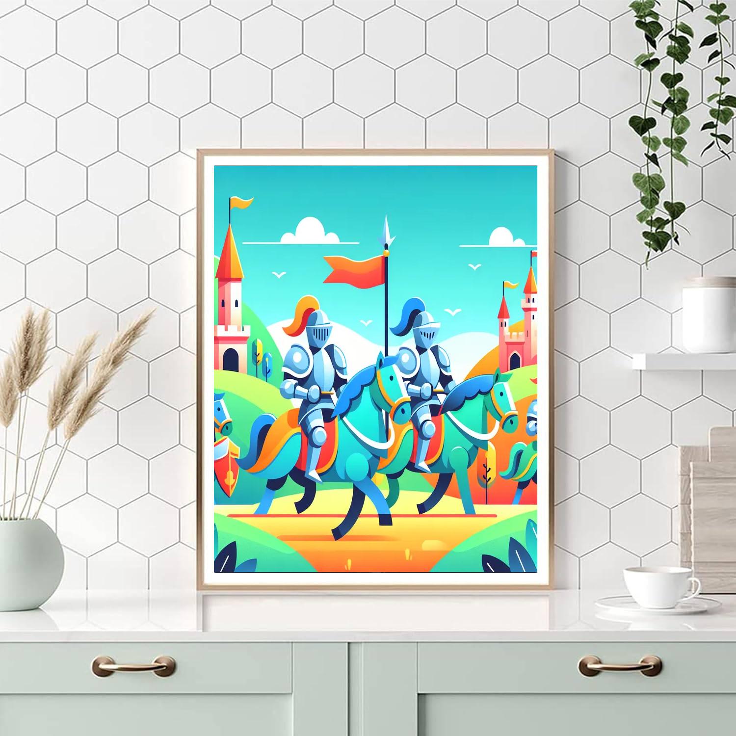 Fantasy Quest With Knights Paint By Numbers Kits
