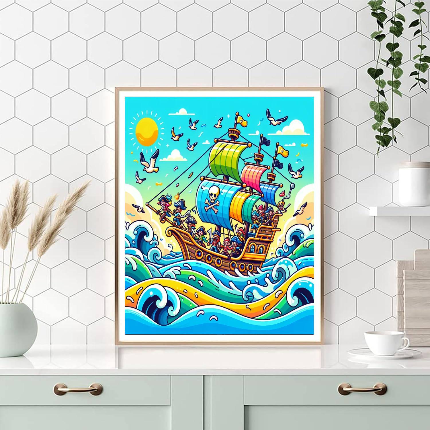 Daring Adventure On The Seas Painting By Numbers Kit