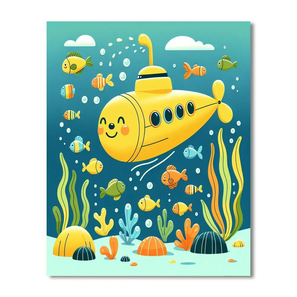 Ocean Wonders Submarine Numbered Painting Kits