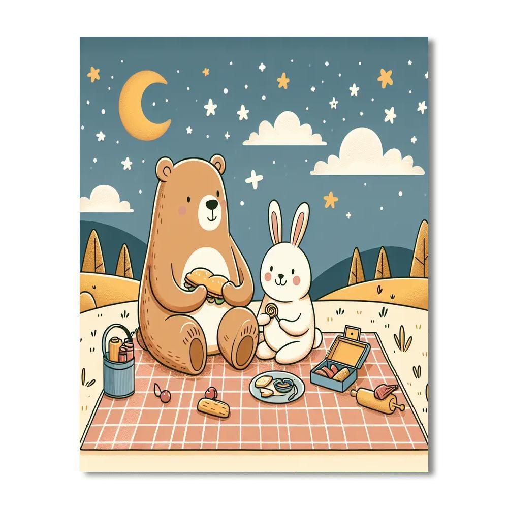 Starlight Picnic Paint By Numbers Art