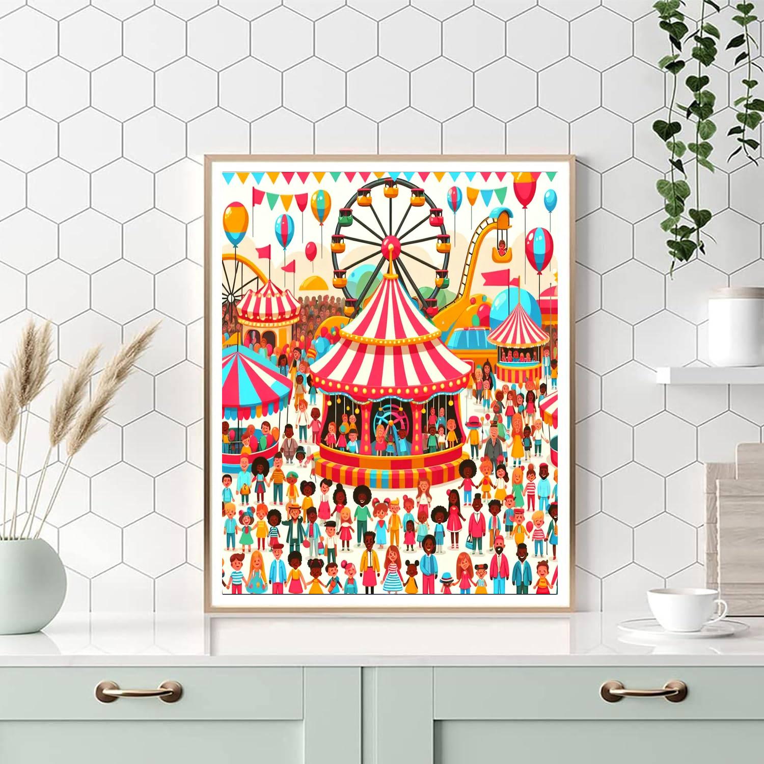 Carnival Of Fun And Friends Paint By Numbers Art