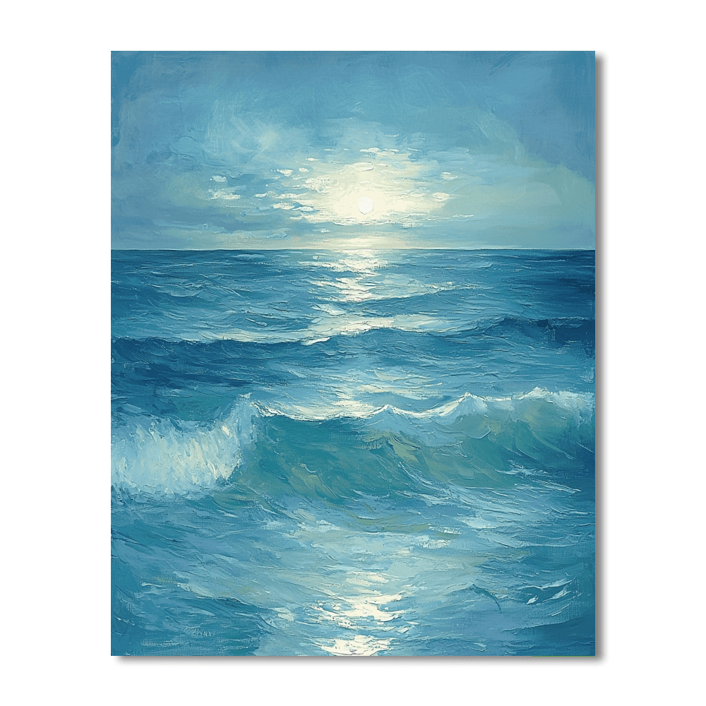 Katsushika Hokusai Inspired Breezy Waves  Paint By Numbers Art