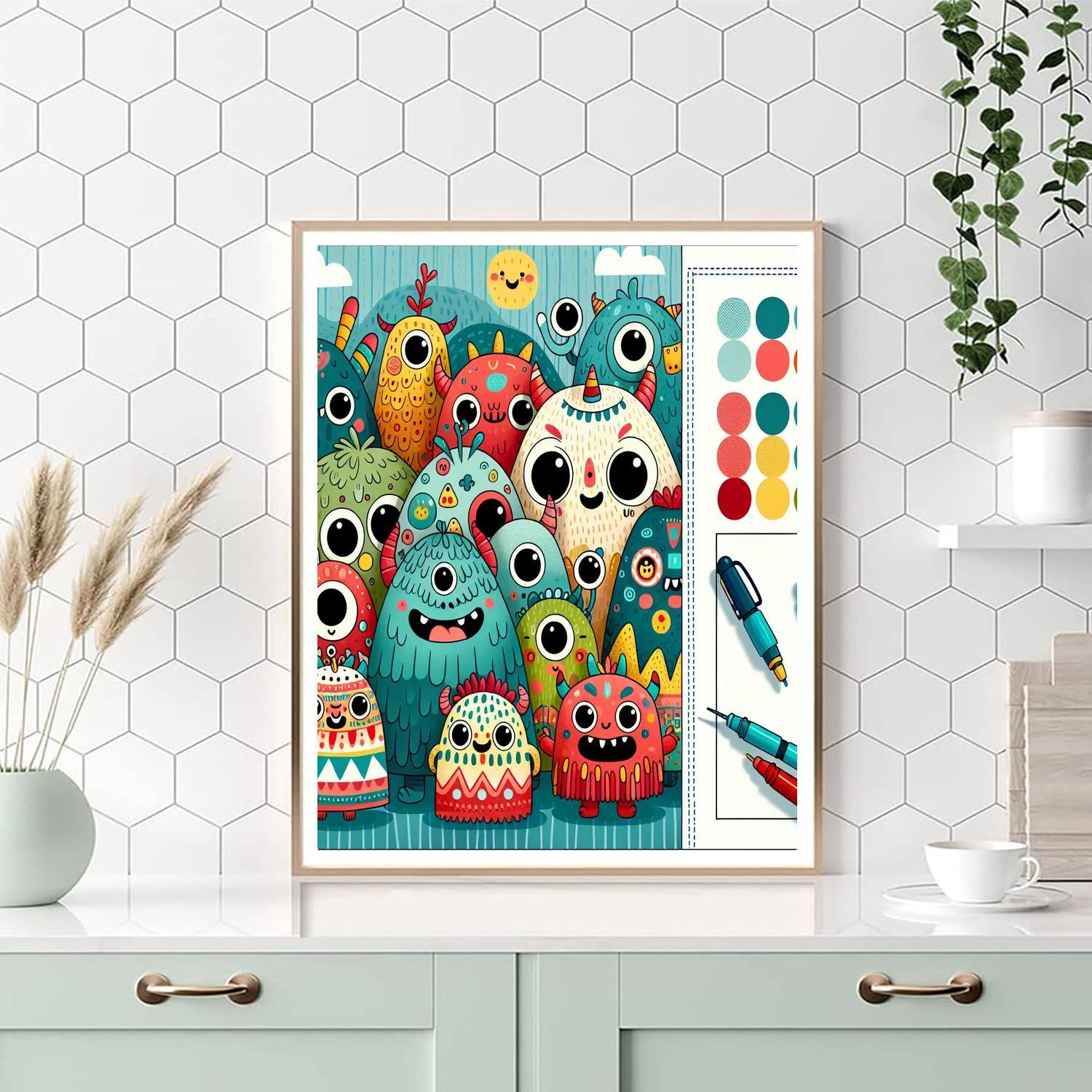 Adventure With Friendly Monsters Paint By Number