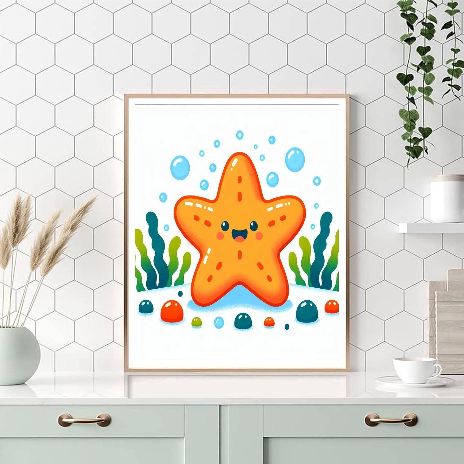 Bubbly Starfish Painting By Numbers Kit