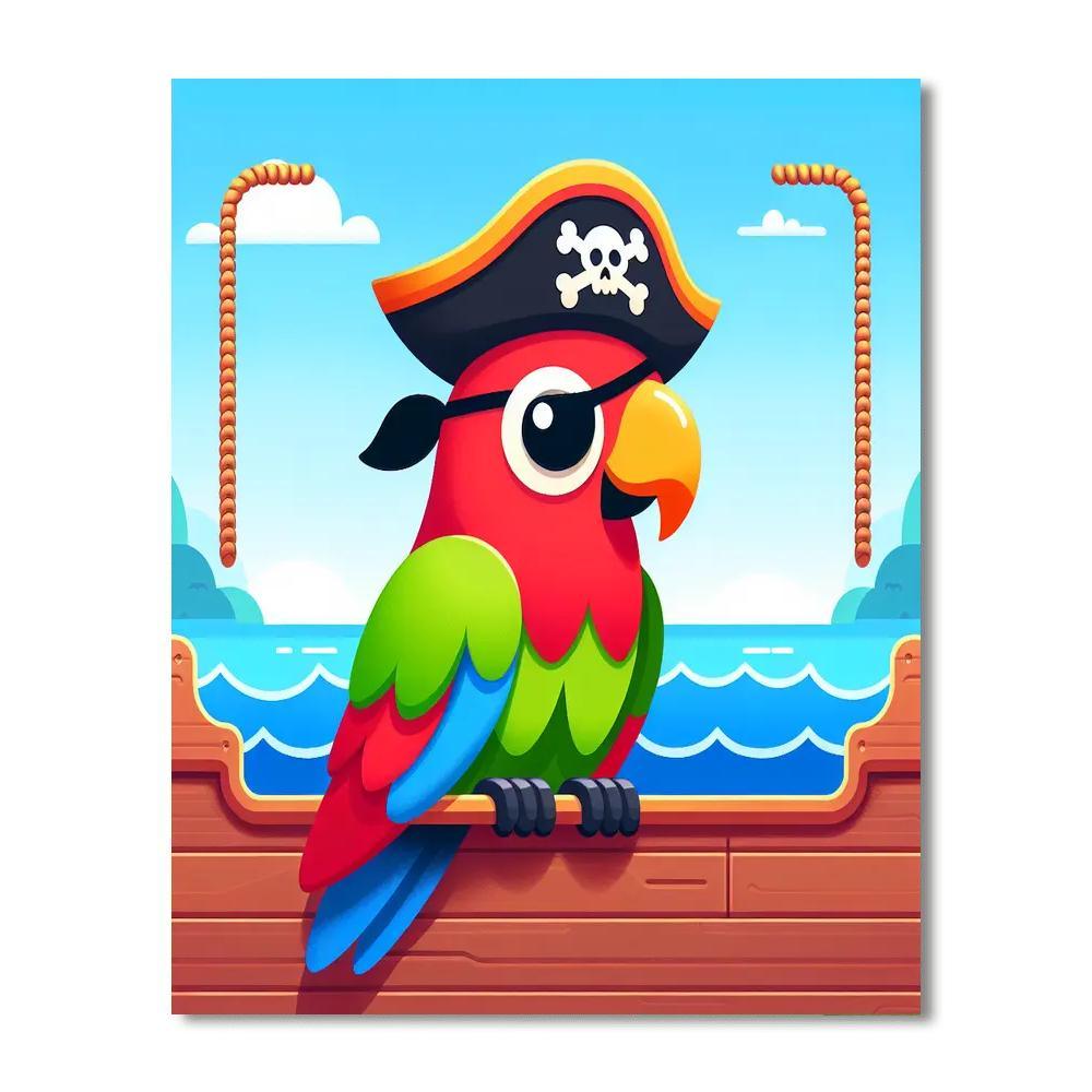 Adventurous Pirate Parrot Numbered Painting Kits