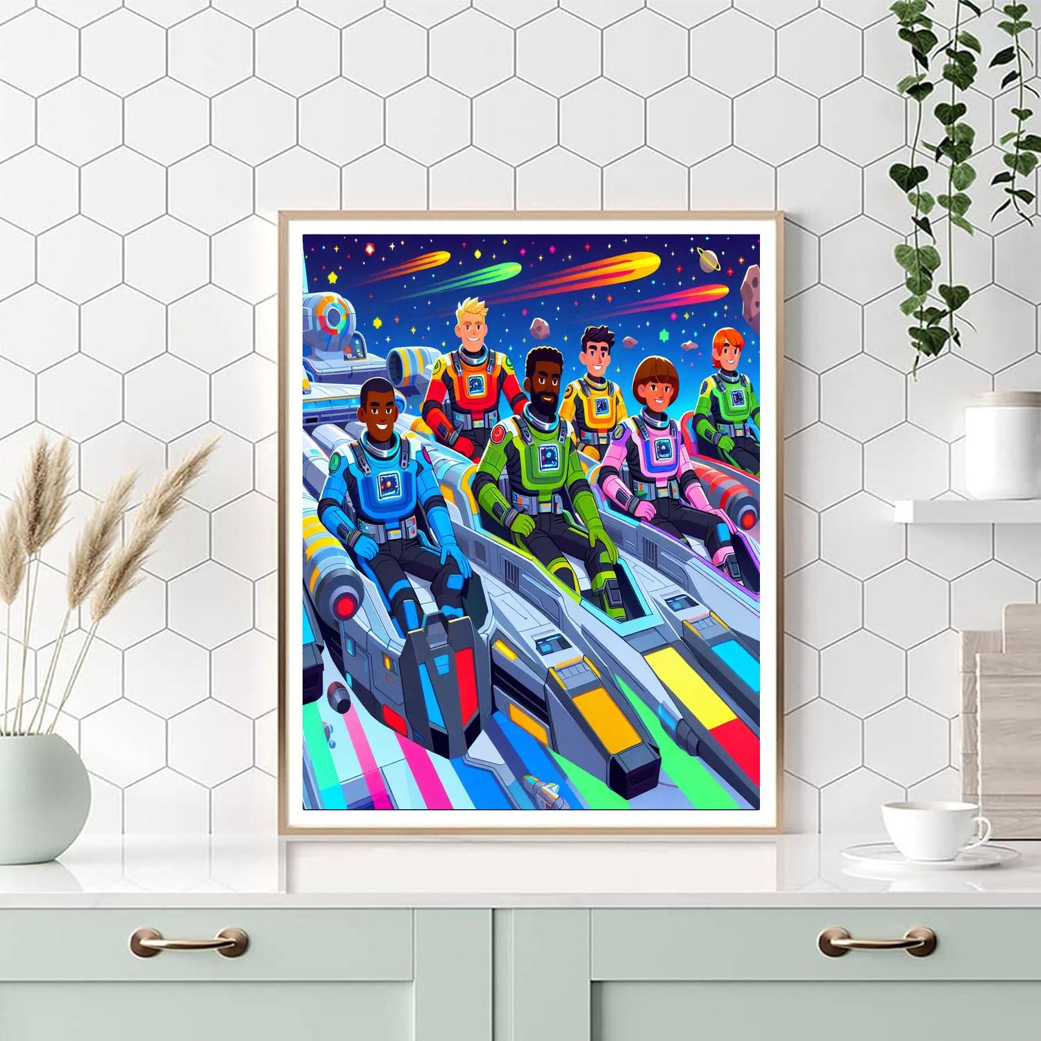 Galaxy Patrol DIY Paint By Numbers