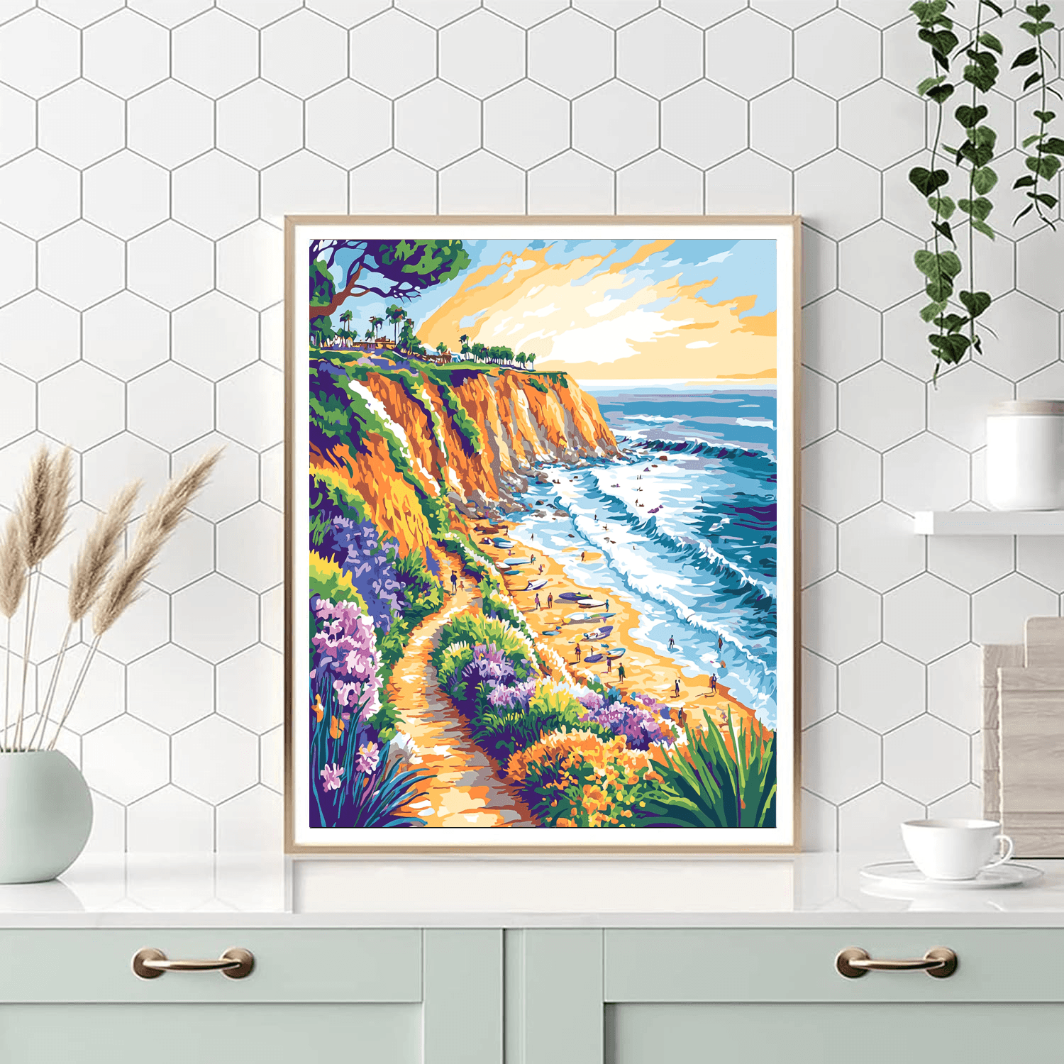 Bondi To Coogee Coastal Walk Painting Number Kit