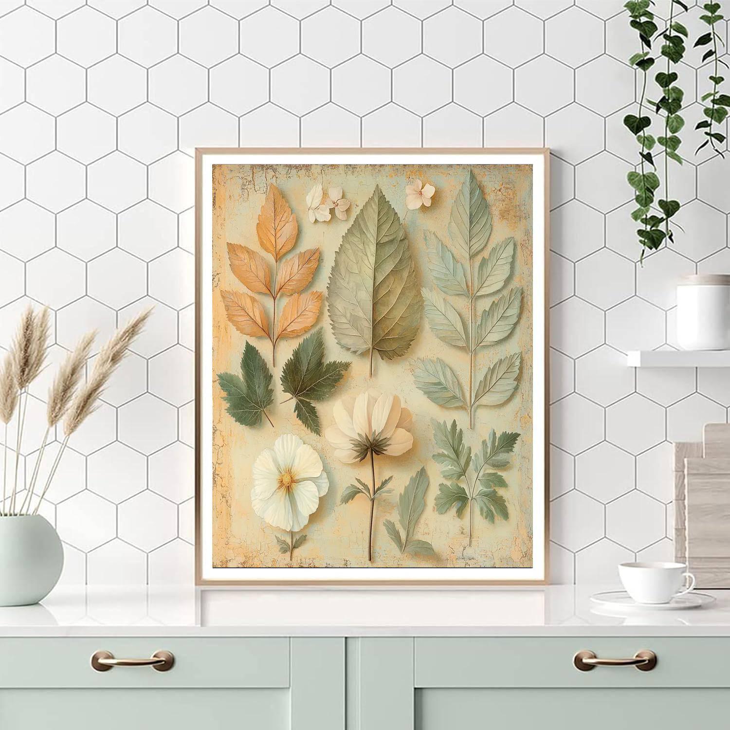 Leonardo Da Vinci Inspired Timeless Botanicals  Paint By Numbers Art