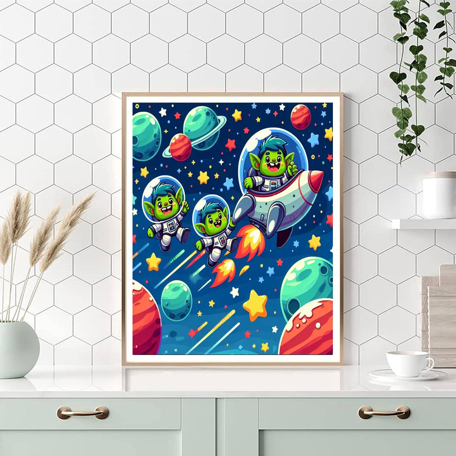 Galactic Goblin Getaway Number Painting