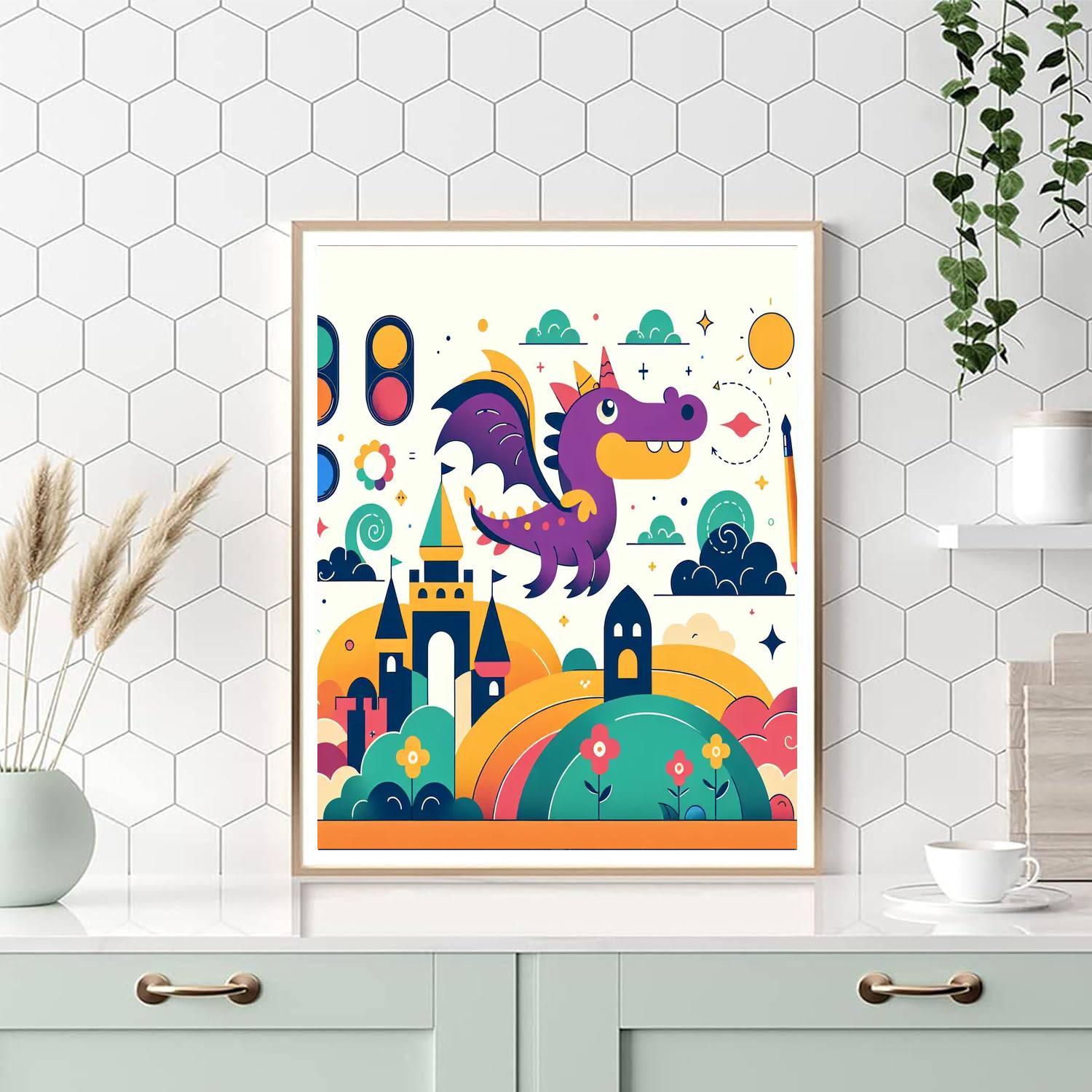 Mystic Dragon's Realm Painting By Numbers Kit