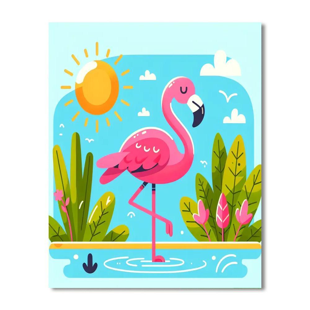 Fabulous Flamingo Paint By Color