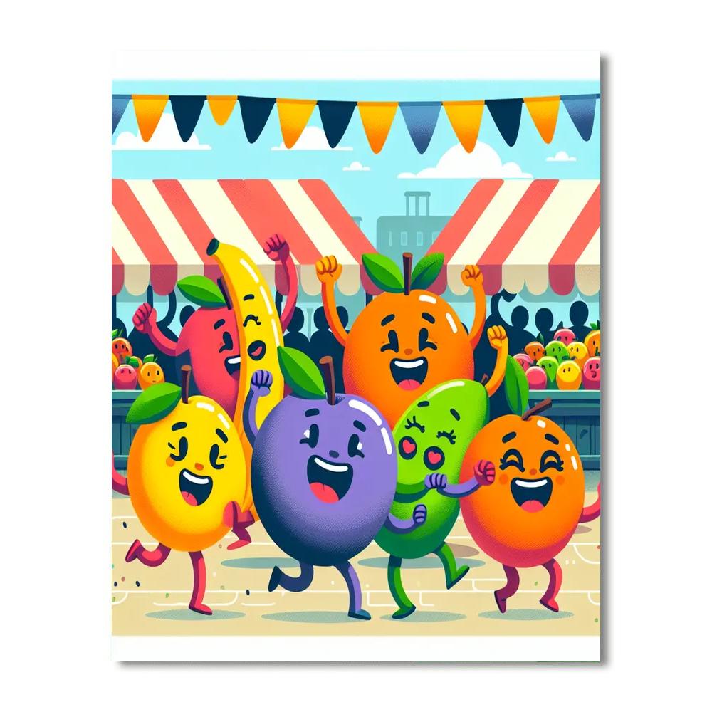 Fantastic Fruit Festival Paint By Numbers Art