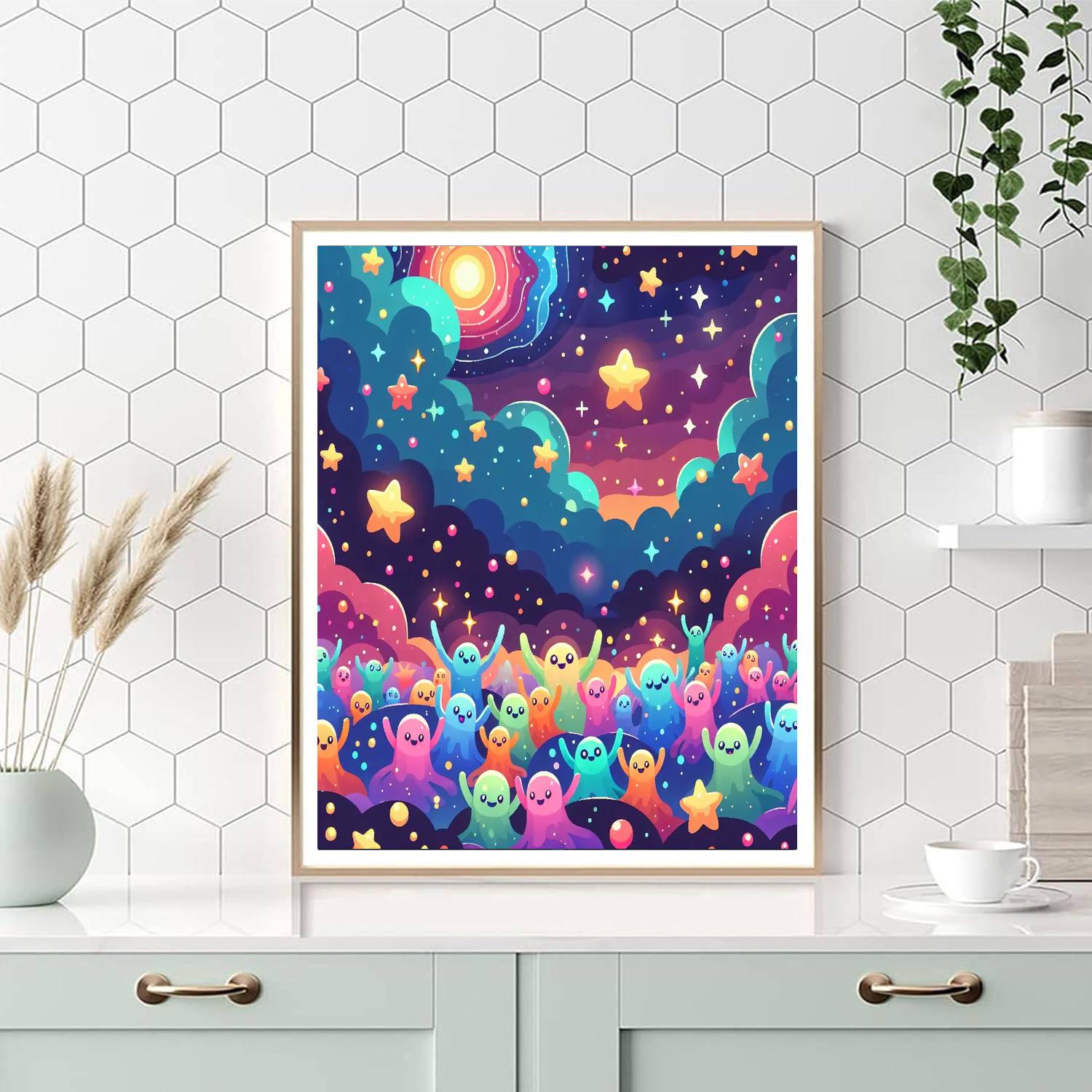 Glittering Galaxy Gathering Paint By Numbers