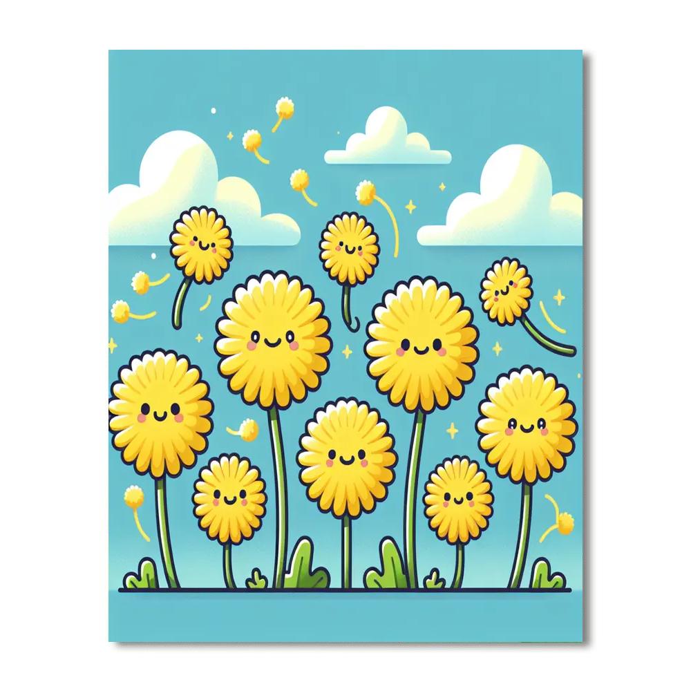 Dashing Dandelions Painting Number Kit