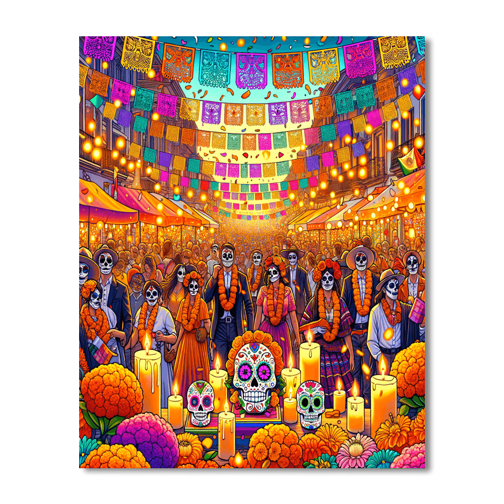 Day Of The Dead Festival - Mexico Painting By Numbers Kit