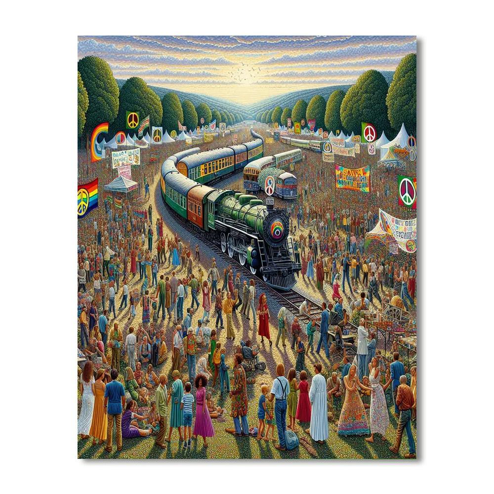 Korea's Dmz Peace Train Festival - South Korea Number Painting