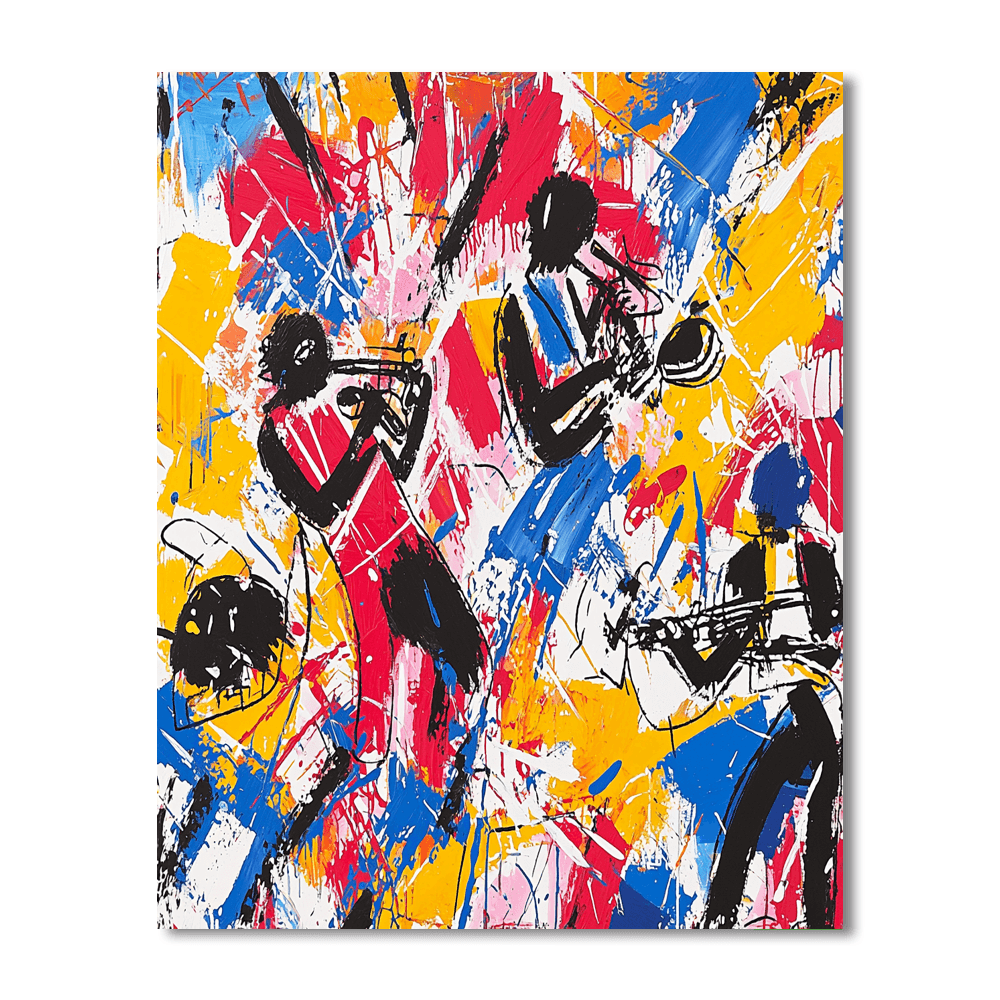 Jean-Michel Basquiat Inspired Golden Age Of Jazz  Paint By Numbers Kits