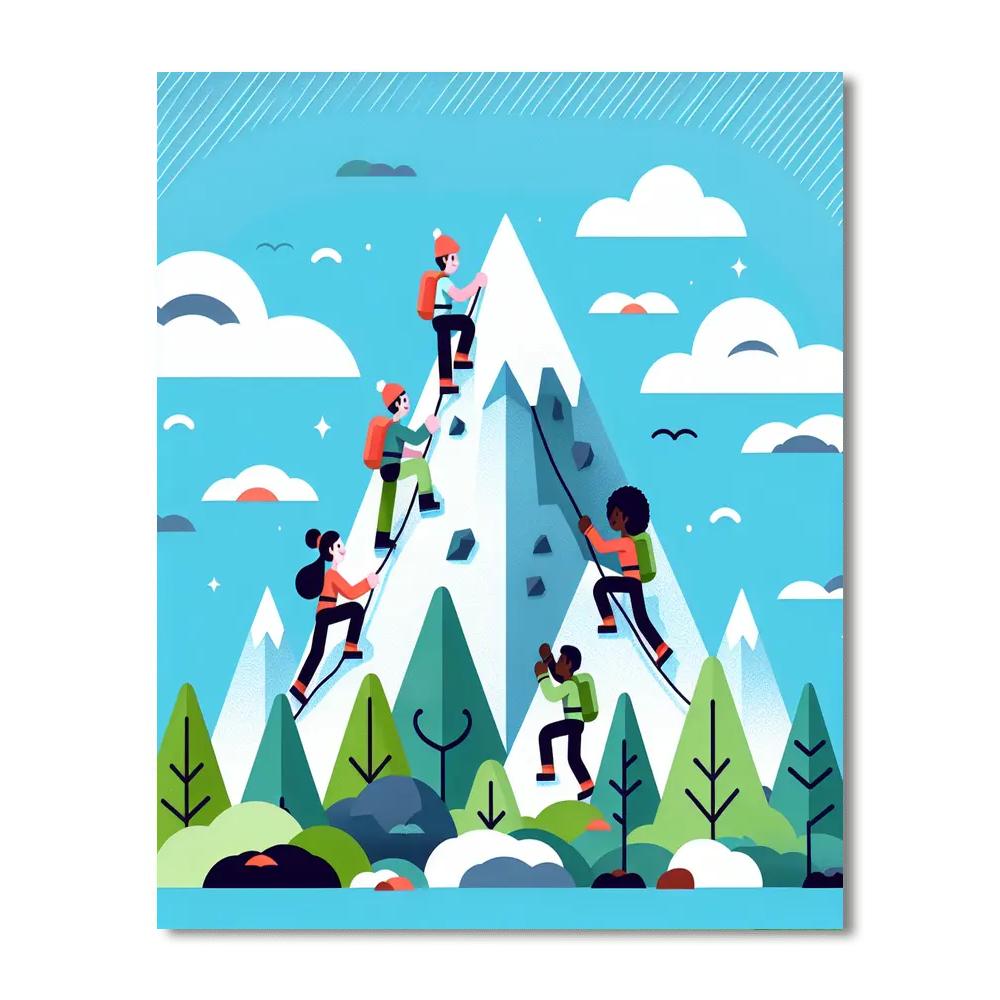 Adventure Mountain Quest Painting Number Kit