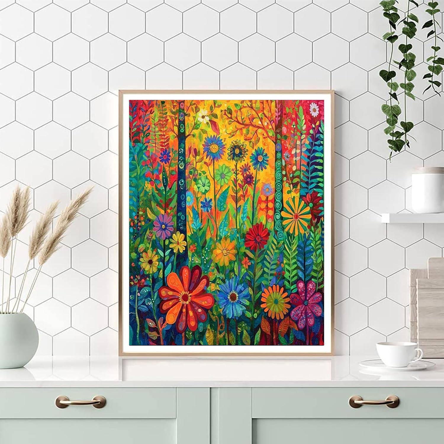 Frida Kahlo Inspired Resilient Flora  Painting Number Kit