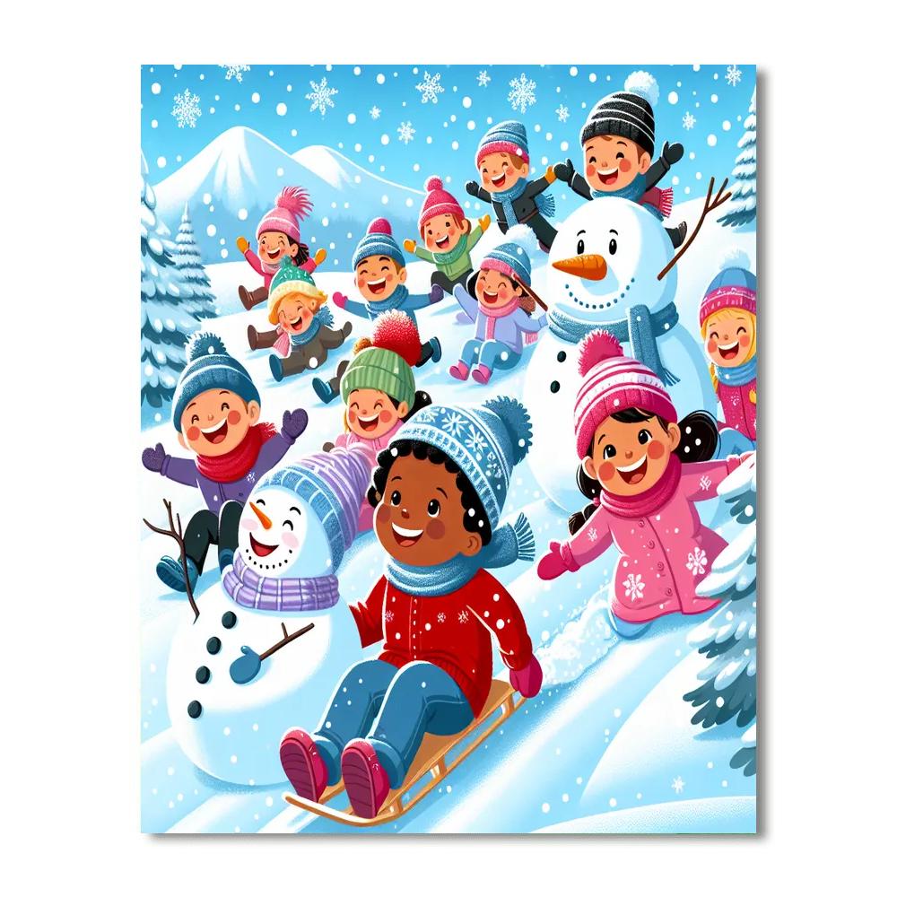 Merry Snow Day Paint By Color